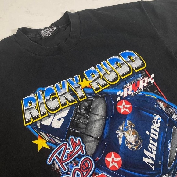 Vintage Ricky Rudd NASCAR T-Shirt Large – Marines #28 Robert Yates Racing - Picture 1 of 6